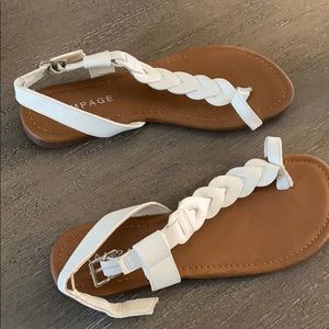 Like new white sandals